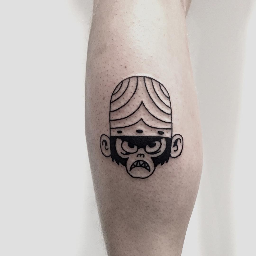 Childhood tv show Powerpuff girls tattoo